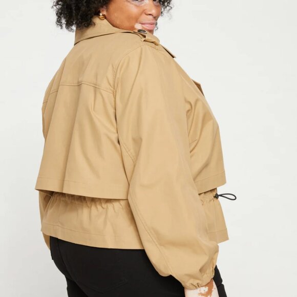 Universal Standard Leonard Cropped Trench Coat Size XS (10-12) - Picture 2 of 8